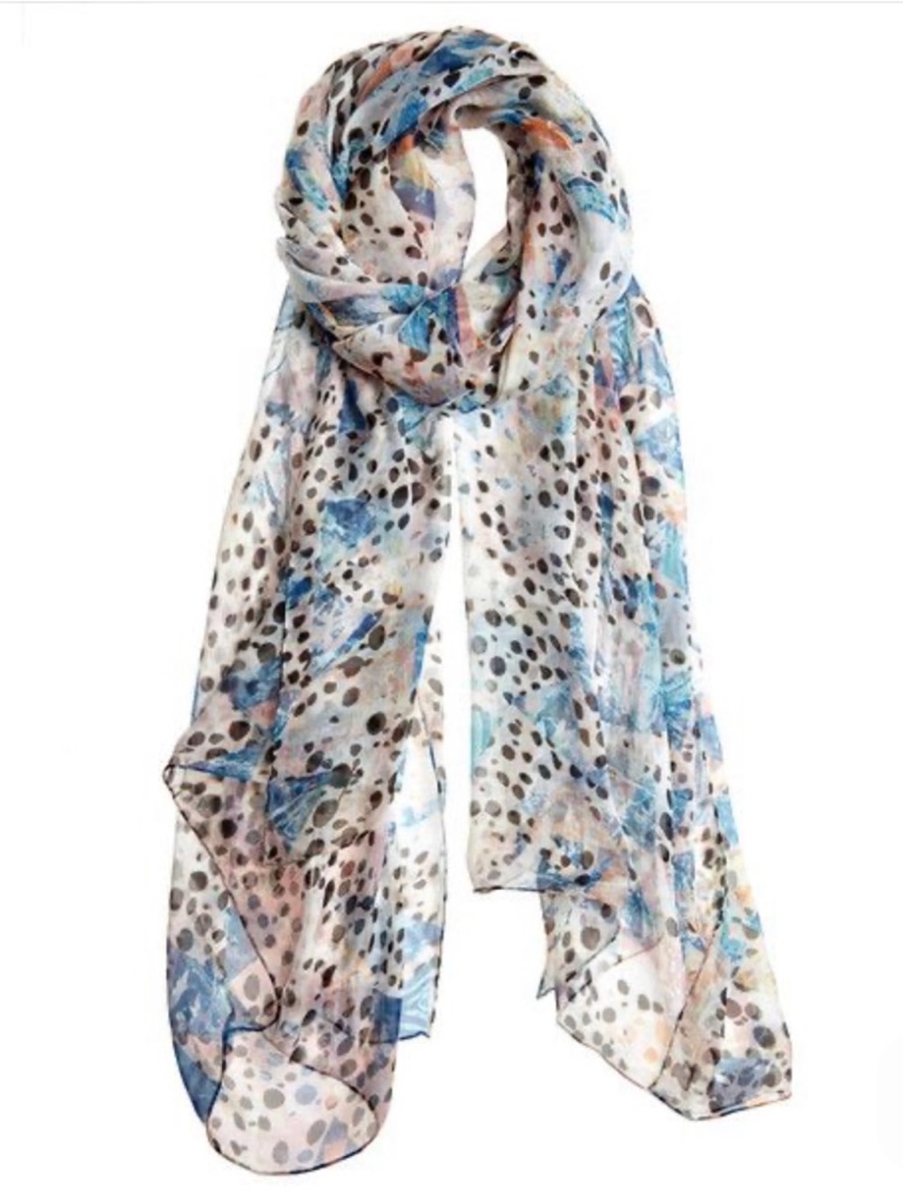 Front Row Society Nitpicker Printed 100% Silk Scarf Excellent Condition